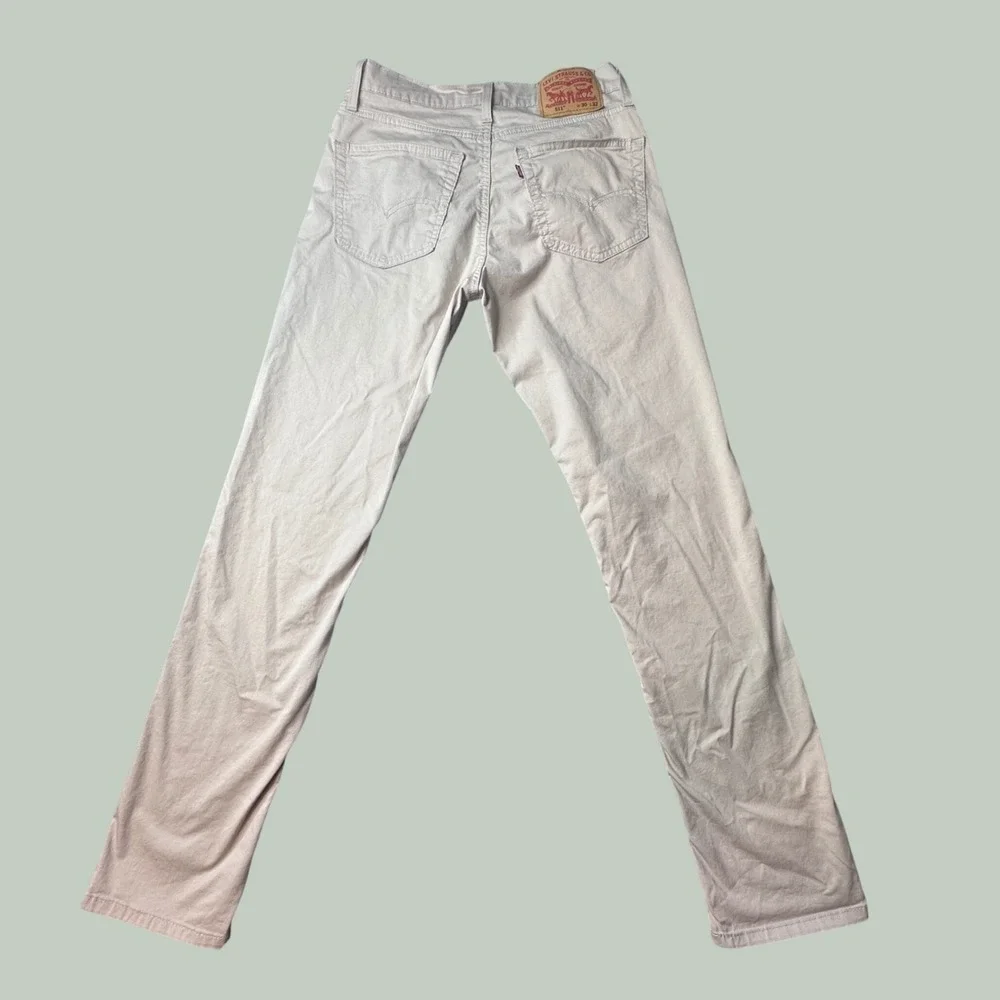 Levi's 511 Pants Mens 30x32 Slim Fit Khaki Tan Stretch Chinos Casual Workwear